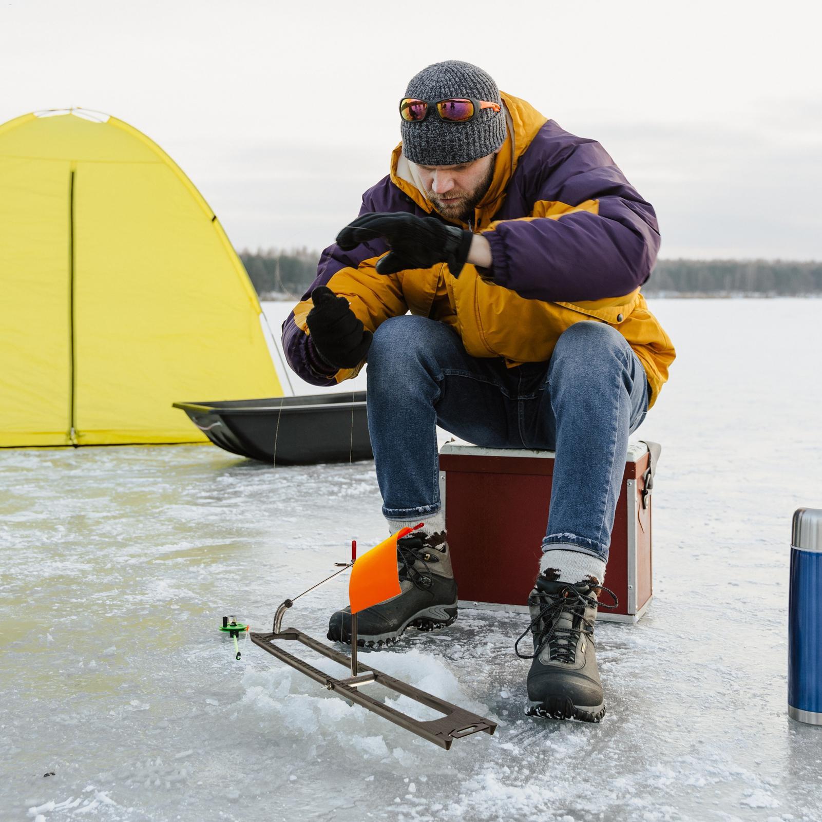 Ice Fishing Tip Up - الجليد الصيد تلميح حتى أعلام الصياد