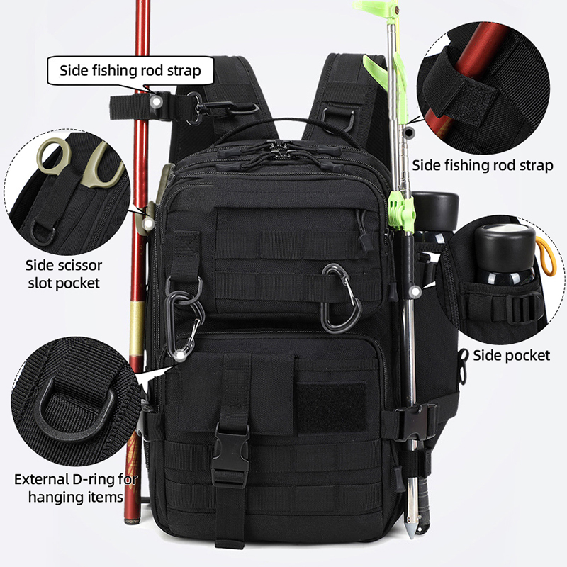 حقيبة ظهر تكتيكية للتخييم والس - مراجعة Fishing Equipment Bag وسعره