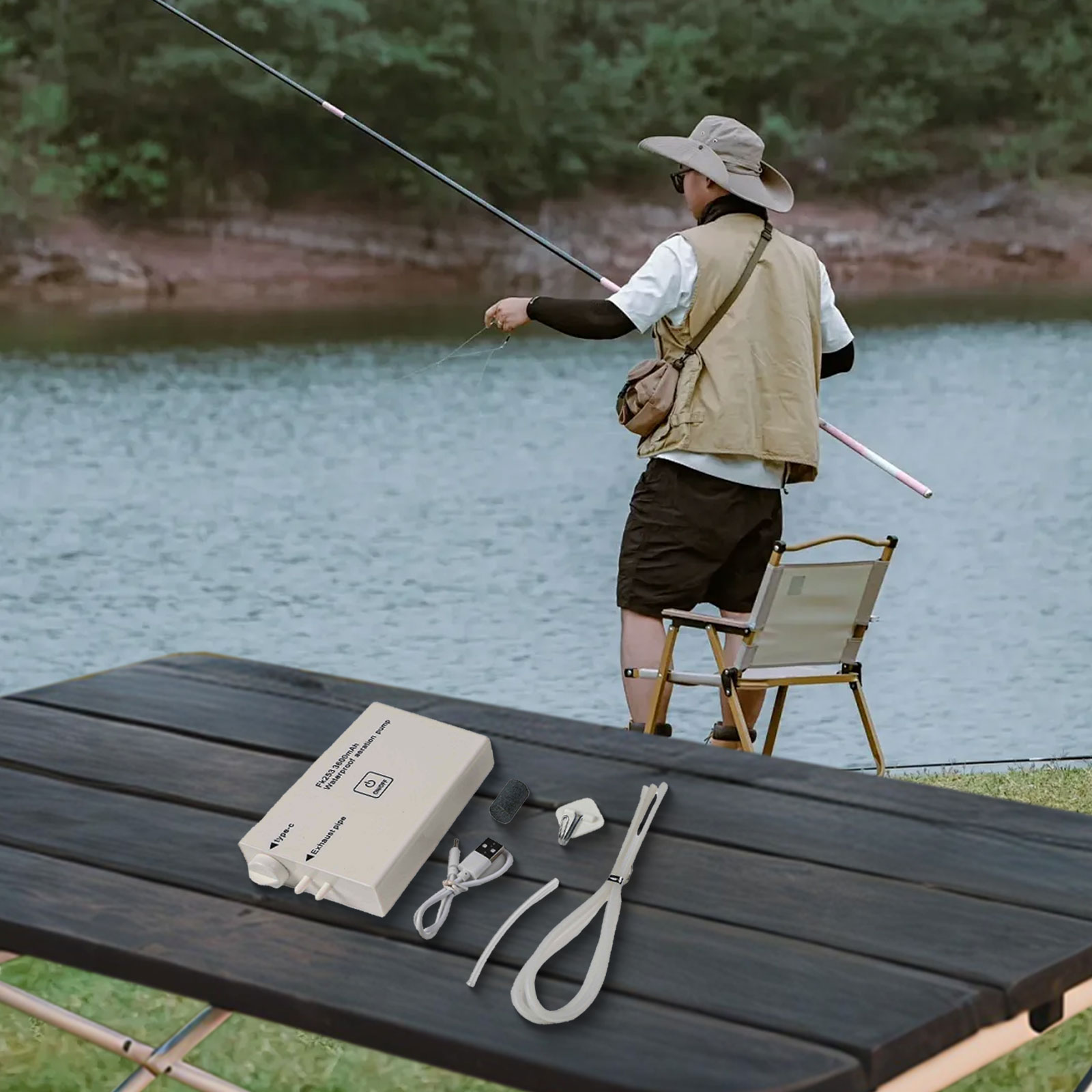 14*6*2.2 سنتيمتر مضخة الأكسجين - مراجعة Fishing Equipment Brands وسعره